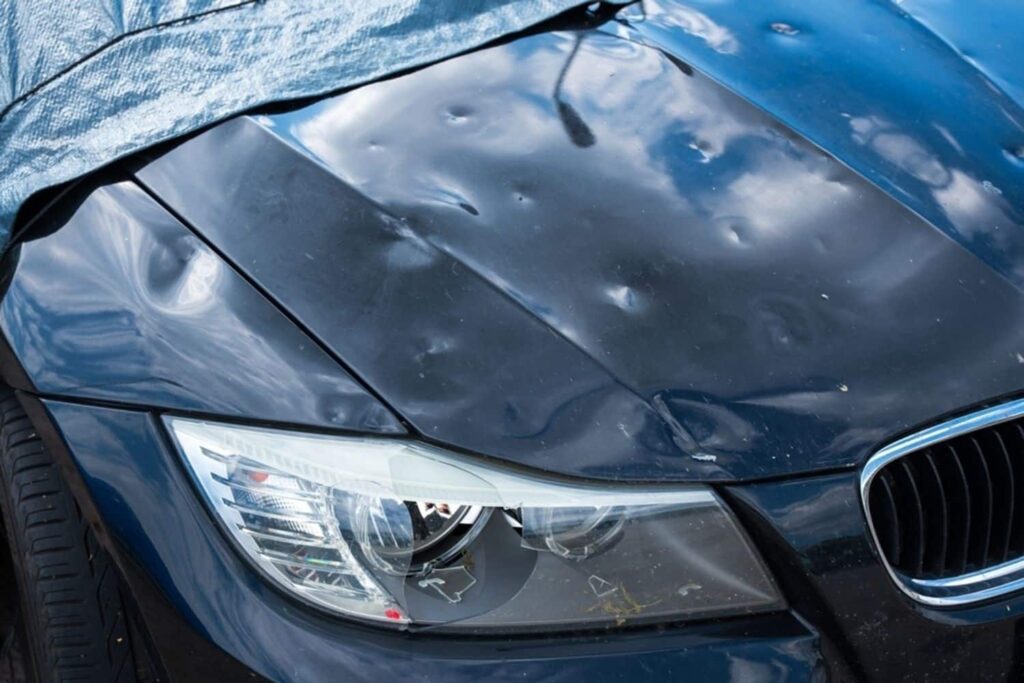 Hail Affects Vehicle
